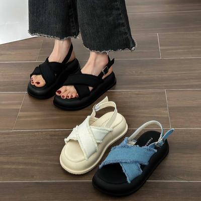 Женские модные летние винтажные сандалии на платформе