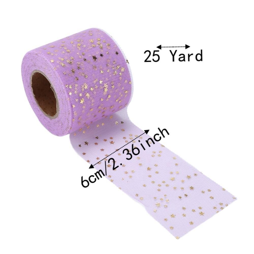 2pcs Shiny Appearance Glitter Tulle Rolls Easy Use Netting Fabric Rolls For DIY Crafts