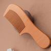 LALAFINA Деревянная расческа с персиковыми волосами для мужчин и женщин Ручка, Дерево, Мелкозубая, Расческа для волос, Гребень, Унисекс,