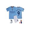 Голубой детский футбольный трикотаж специального дизайна Manchester City Haaland, состоящий из 4 трикотажных изделий, шорт, носков