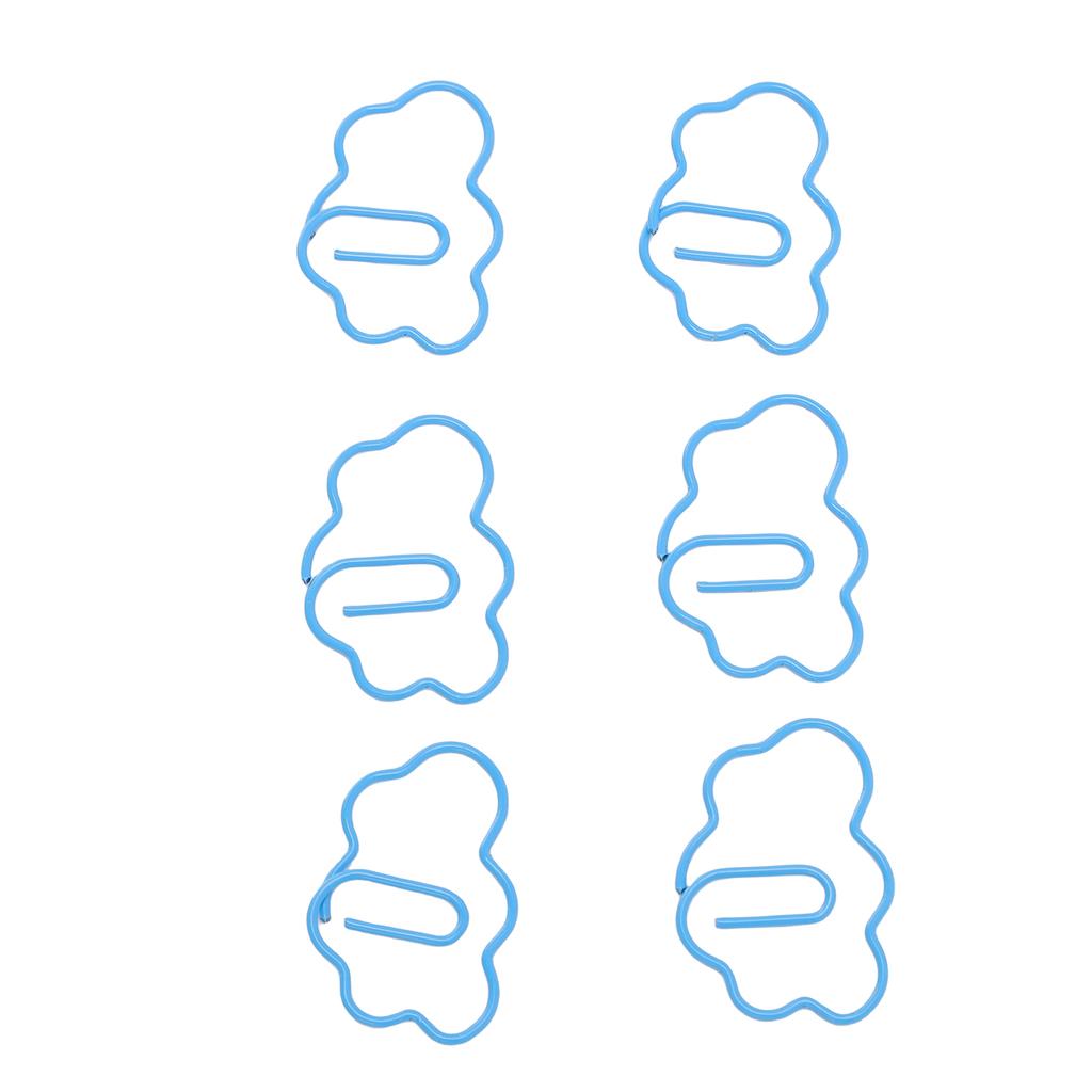 100 Pcs Shaped Paper Clips Cute Fun Decorative Iron Bookmarks Planner Clips with Transparent Box for Study Work