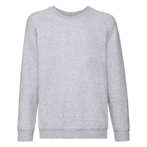 Fruit of the Loom Childrens/Kids Classic Heather Raglan Sweatshirt
