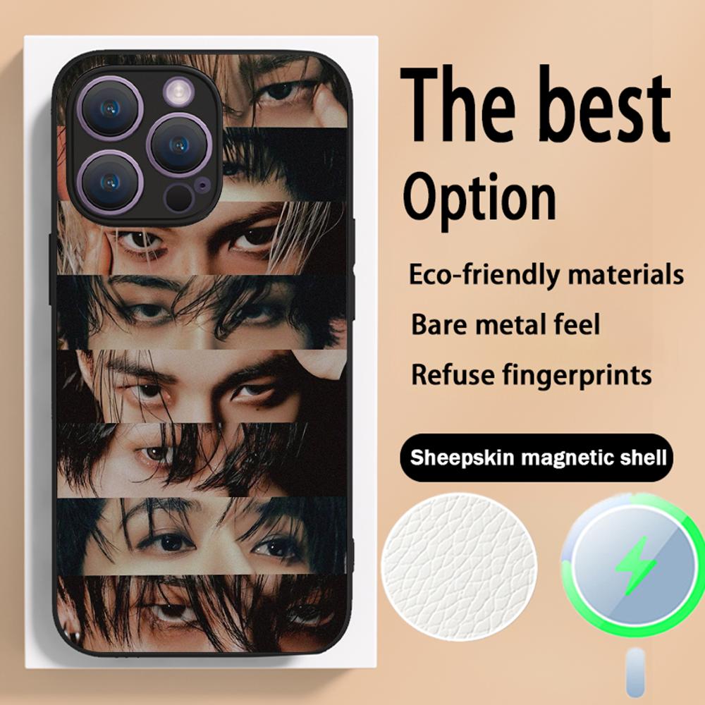 S-str-ay coo kidEs poster design Phone Case For iPhone 16 15 14 13 12 11 Plus Pro Max High-end Luxury Magsafe Sheepskin
