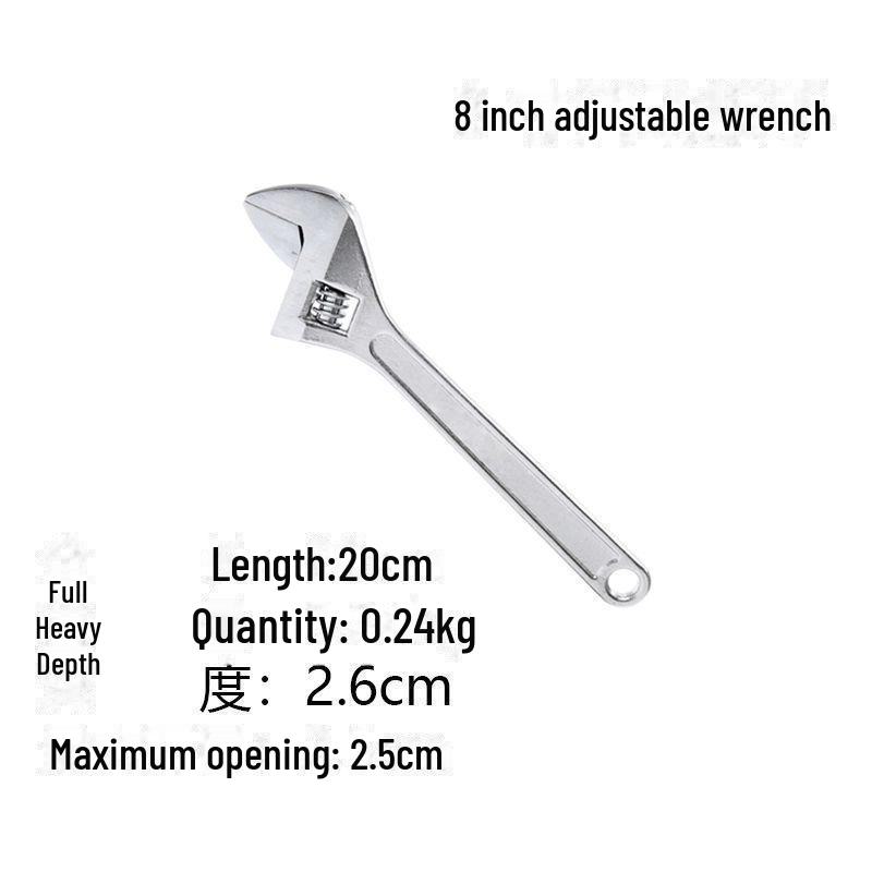 Multi-Function Adjustable Bathroom Wrench with Large Opening and Short Handle