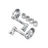 Motorcycle 25mm 32mm 35mm Footrests Front Foot Peg Mount For Honda Goldwing 1800 GL1800 Black/Chrome