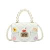 Button Girls Golden Rabbit Pattern Crossbody Bag Rainbow Pattern Bags Daily