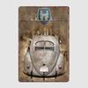 VW Beetle Compact Car Specs Retro Classic Car Metal Poster Sign Garage Club Custom Wall Tin Room Decor Home Decor