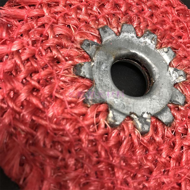 Feilu Red Sisal Polishing Wheel: 4-inch 100*16 Stainless Steel & Iron Cover Angle Grinder Cloth Wheel with Free Shipping