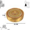 Pure Brass Spice Box | 8 INCH Round | BIDRI Work | Box Includes 7 Containers and 1 Spoon
