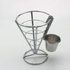 Wrought Iron French Fry & Fried Chicken Storage Basket French Fries Holder Set With 1 Sauce Cup Perfect For Home Kitchen & Restaurant Organization