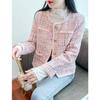 Французский стиль Маленький ароматный пиджак женский осенний темперамент маленький короткий твидовый топ
