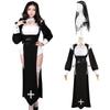 Косплей Сестры Монахини с капюшоном и крестом Сексуальный Милый Святой Пастор Миссионерка Наряд горничной Комплект Хэллоуин Костюм для церковного хора Маскарадный костюм Косплей Популярный