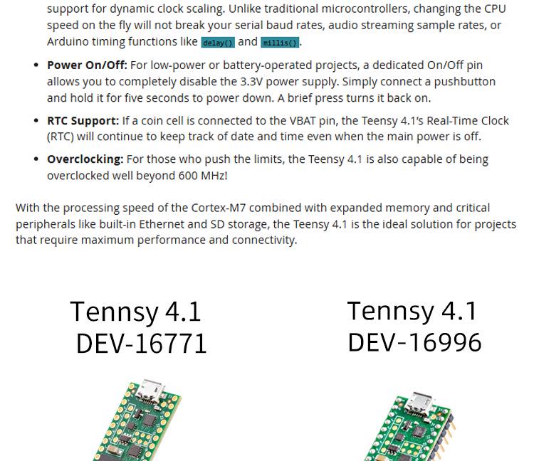 Отладочная плата Teensy 4.1 с выводами - MCU M7 600 МГц