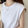 Женская летняя футболка с круглым вырезом и короткими рукавами, однотонная футболка