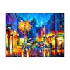 Abstract City Landscape Oil Painting Eiffel Tower Wall Art Canvas Prints Pop Paintings Decorative Pictures for Living Room Decor No Frame