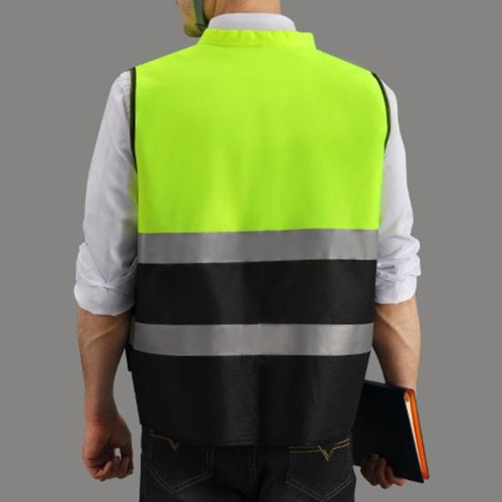 Светоотражающий жилет для мужчин и женщин, воротник-стойка, без рукавов, с несколькими карманами, дизайнерский жилет, прозрачный карманный жилет с держателем для ручек, пальто