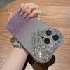 Подходит для чехлов для телефонов IPhone16Promax, Водяной бриллиант в форме сердца 14/13 и Защитные чехлы Apple 15 с градиентными блестками