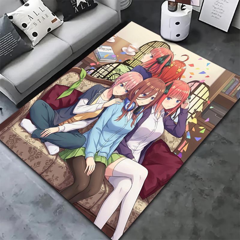The Quintessential Quintuplets Carpet Rug For Living Room Bedroom Home Sofa Decoration Kids Play Nonslip Floor Mat