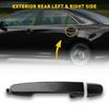 Outside Door Handle For 2003-2013 Toyota Corolla Rear Left / Right Smooth Black