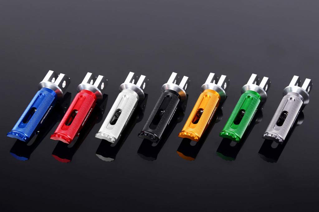 SSK фрезерованный алюминиевый ступенчатый гоночный тип для райдеров Цвет монтажной части: Цвет серебристой подножки: Синий YAMAHA YZF-R25/YZF-R3/MT-25/MT-03