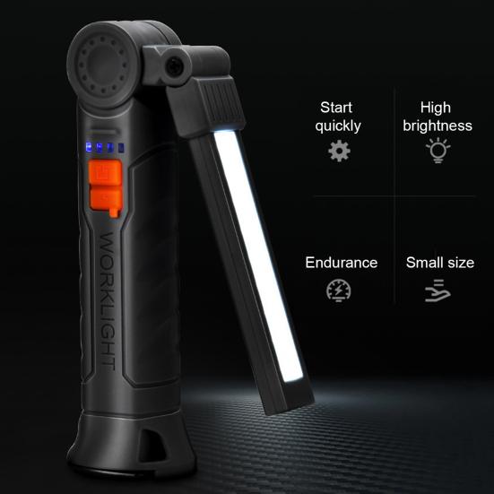 Перезаряжаемый рабочий фонарь Портативный светодиодный рабочий фонарь Супер яркий Высокий люмен Несколько режимов освещения Водонепроницаемый фонарь IPX5 Рабочий фонарь