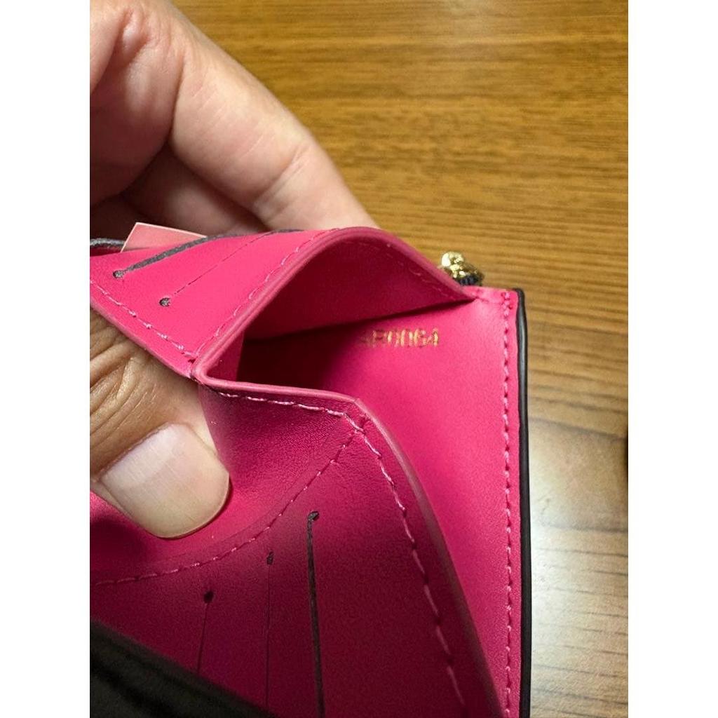 Used LOUIS VUITTON tri-fold wallet black pink