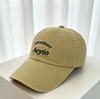 High quality retro letter embroidered baseball cap children's summer curved brim showing face small peaked cap sun protection sun hat tide