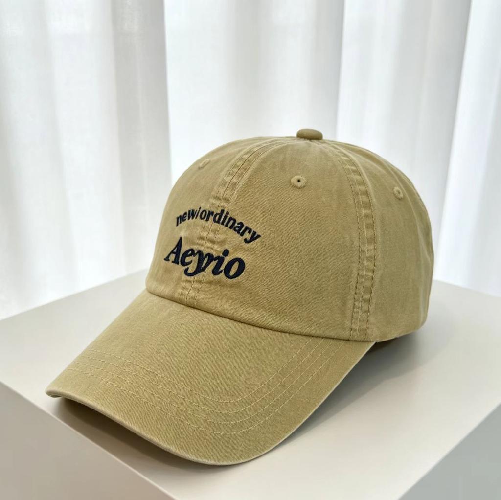 High quality retro letter embroidered baseball cap children's summer curved brim showing face small peaked cap sun protection sun hat tide
