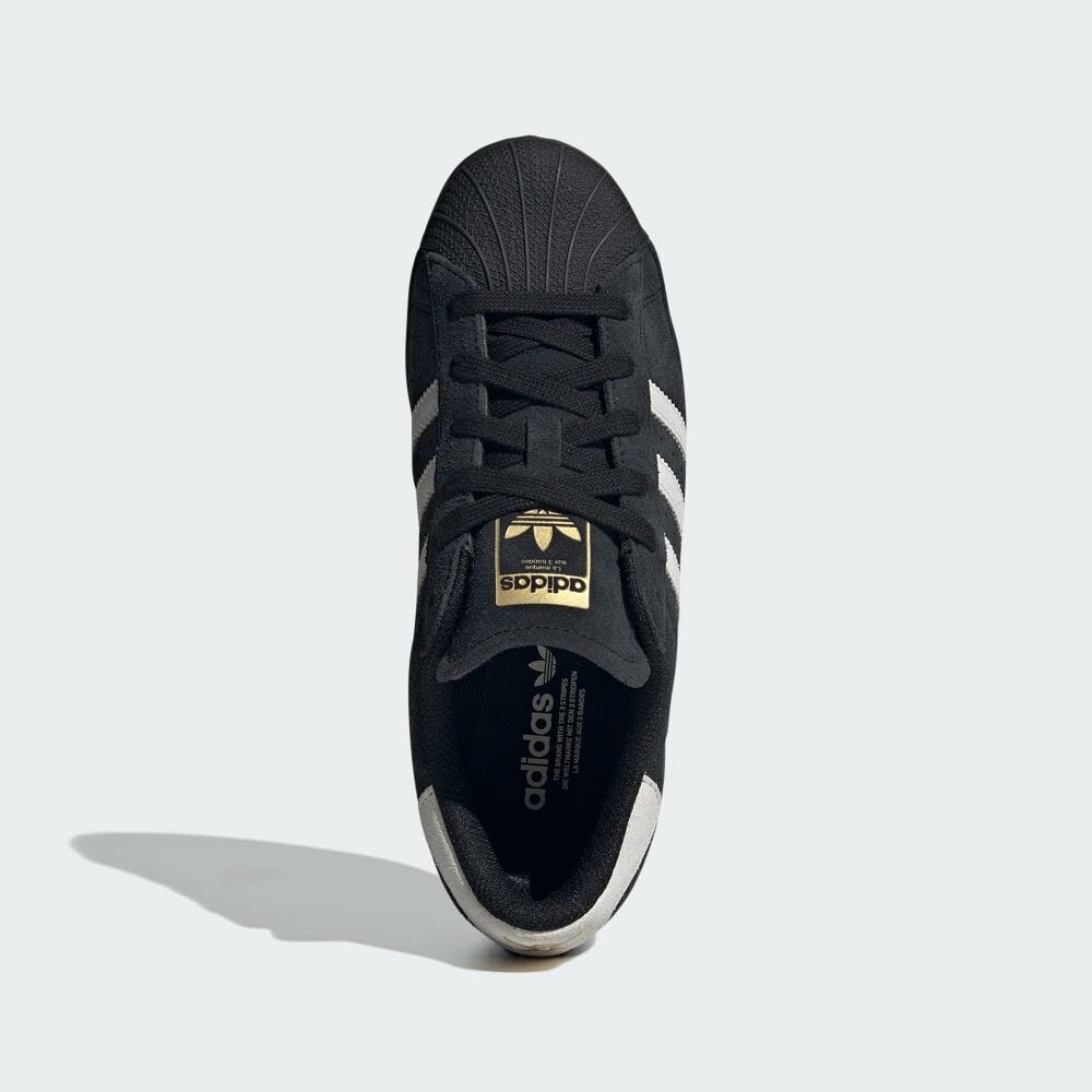 Adidas Кроссовки SUPERSTAR Core Black ORIGINALS унисекс IE6525 Core Black / Crystal White / Matte Gold