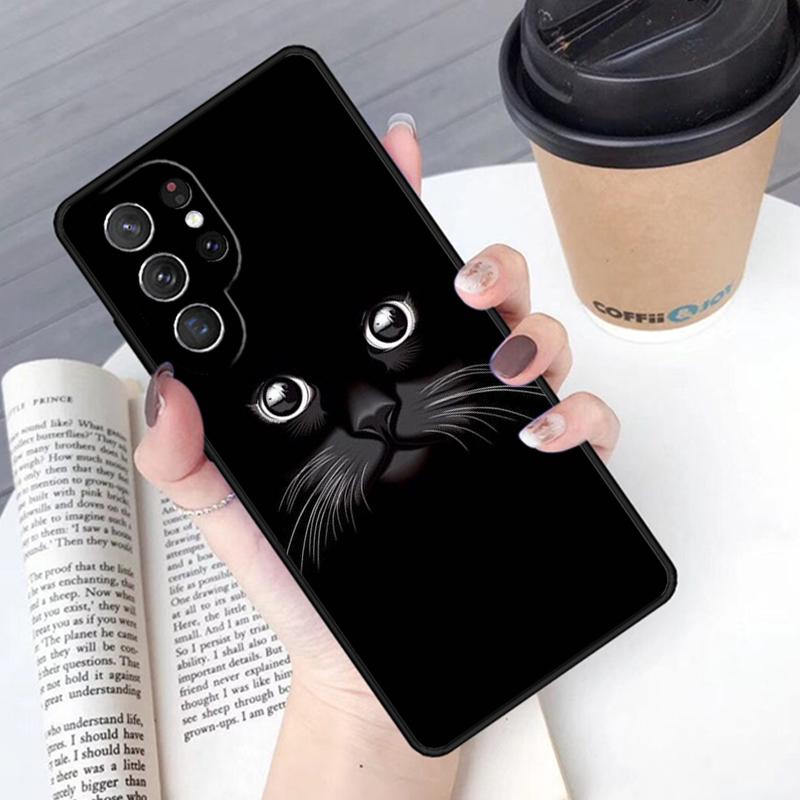 Черный кот Чехол для телефона Cover Для Samsung Galaxy S24 S25 Ultra S21 S22 Ultra S10E Note 10 Plus Note 20 FE S23