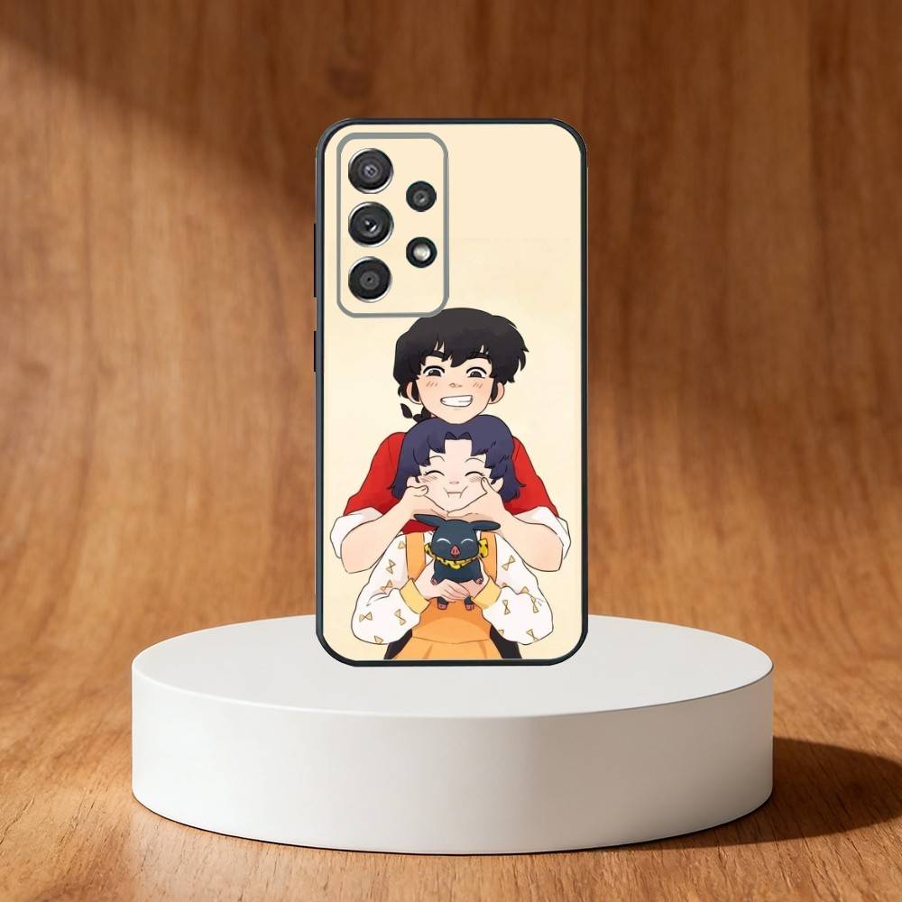 Чехол для телефона R-Ranma 1-2 для Samsung S25, S24, S21, S22, S23, S30, Ultra, S20, Plus, Fe, Note, 10, 9, 5G Черный