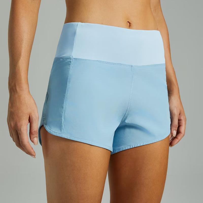 Женские спортивные шорты-hotpants для йоги, фитнеса, легкой атлетики, марафона, с высокой талией, на подкладке