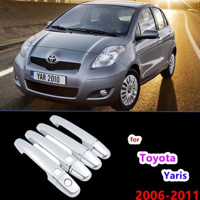 Набор накладок с хромированными ручками для Toyota Yaris Vitz XP90 2006 ~ 2011, автоаксессуары, наклейки для стайлинга автомобилей 2007 2008 2009