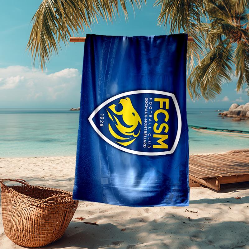 1PC Sochaux-montbeliard Crest Beach Towel - Soft, Absorbent Microfiber, Lightweight, Ideal for The Beach, Parties, Travel, Camping fan gifts