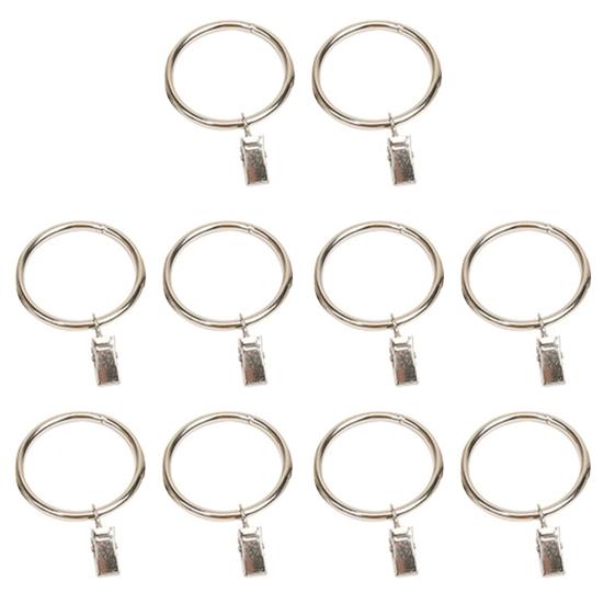 10 шт. прочные металлические зажимы для штор, простые в использовании, плавные, компактные, несущие кольца для штор