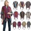 Spring And Autumn Winter New Ethnic Style Tourism Hanging Scarf Colorful Knitted Women'S Split Scarf