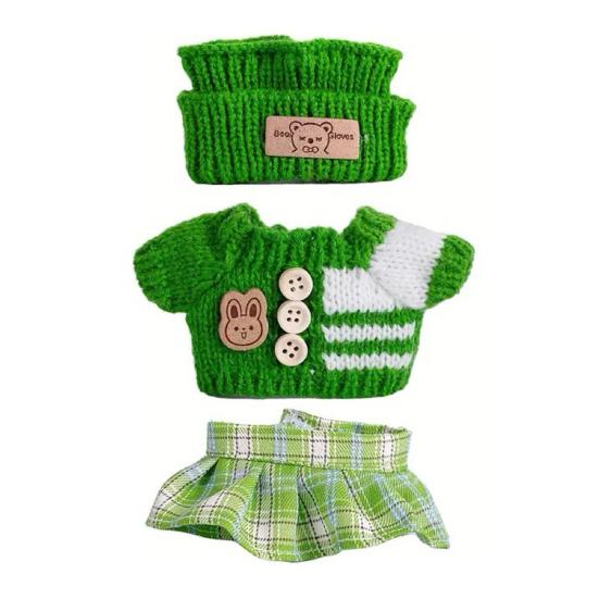17cm Doll Clothes 3-Piece Hat Sweater Pants Sets Handmade Baby Doll