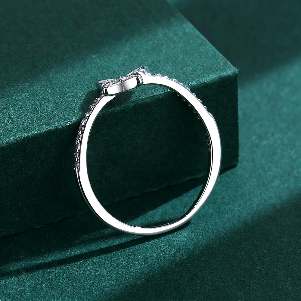 Fashion Butterfly Couple 925 Sterling Silver Ring for Women Small Zircon Diamond Wedding Engagement Gift Jewelry