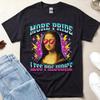 More Pride Less Prejudice Shirt, Subtle Pride Shirt, Mona Lisa Rainbow Graphic Tee, Bisexual Nonbinary Agender Top