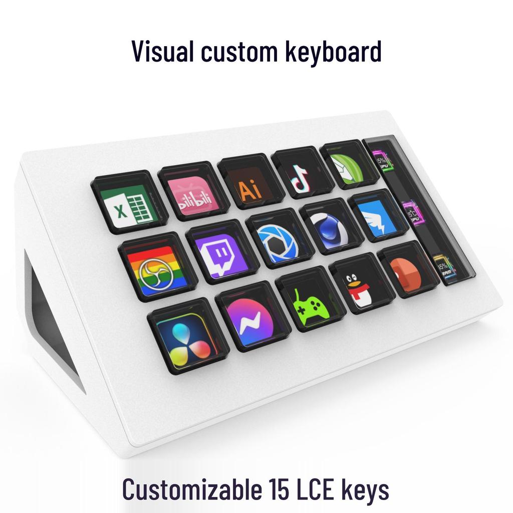Визуализированный пользовательский Streamdeck: Настольная мини-клавиатура с горячими клавишами и макросами