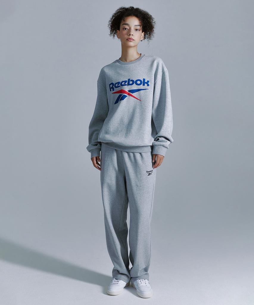 Reebok Свободные прямые спортивные штаны - Серые