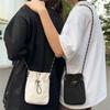 Fashion Canvas Shoulder Crossbody Bags Lightweight Minimalist Style Phone Bag Solid Color Small Coin Purse for Girls
