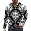 Men's Long Sleeve T-Shirt Casual Large Size 3D Printed Fashion Crew Neck Bottom Top