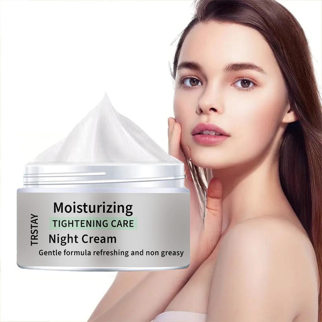 Коллаген гиалуроновая кислота Повышает упругость и увлажнение Ночной крем увлажняет и питает кожу, делая ее мягкой и изысканной