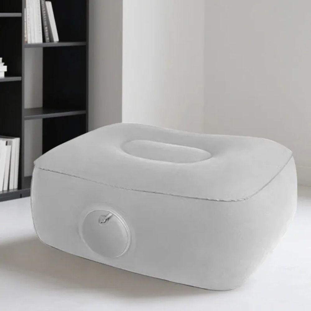 Надувное сиденье-бустер из плюшевой ткани, складной, для путешествий, нажимная подставка для ног, воздушная подушка для сиденья, для домашнего использования