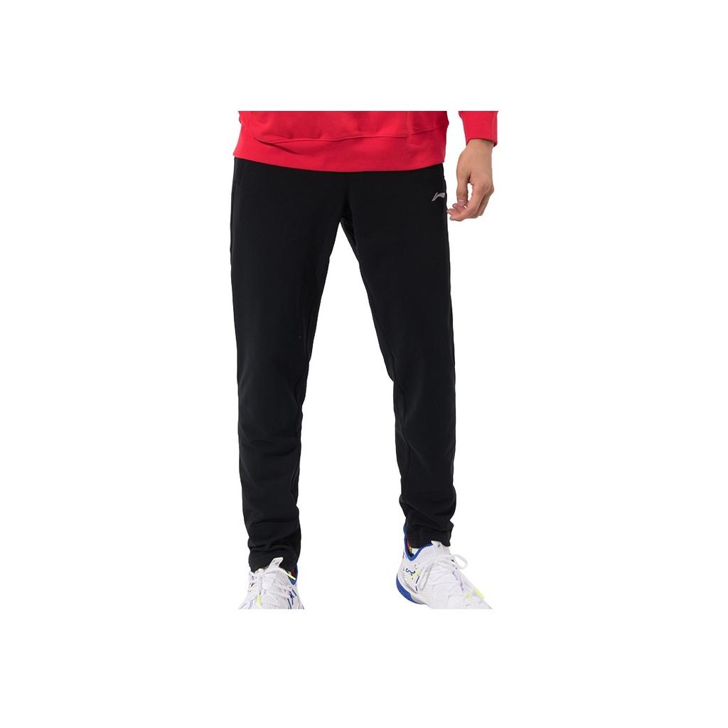 Мужские спортивные брюки Li Ning Feather Series с дышащими, быстросохнущими, облегающими покроями, черные AKLR815-1