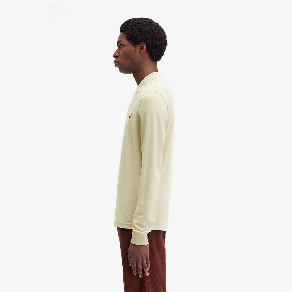 Fred Perry [M6006] Однотонная рубашка Fred Perry с длинным рукавом - Овсяный/Виски-коричневый Afpm2436006-W69