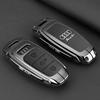 Leather Key Case Shell Buckle Car Key Cover for 4JHGE A3 A4 B9 A6 A7 4K A8 E-tron Q5 Q8 C8 D5 SQ8 Car Remote Control Shell
