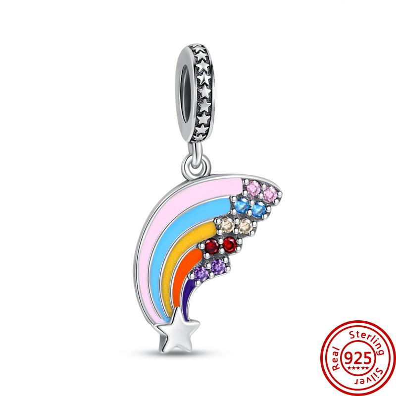 925 Серебряные голубые глаза дельфина кита тропической рыбы красочная палитра бусины шарма подходят оригинальные подвески браслет женские ювелирные изделия