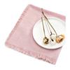 Boho Linen Napkin 18 Inch Washable Fringed Fabric Napkin Rustic Farmhouse Napkin for Dining Table Home Wedding Bridal